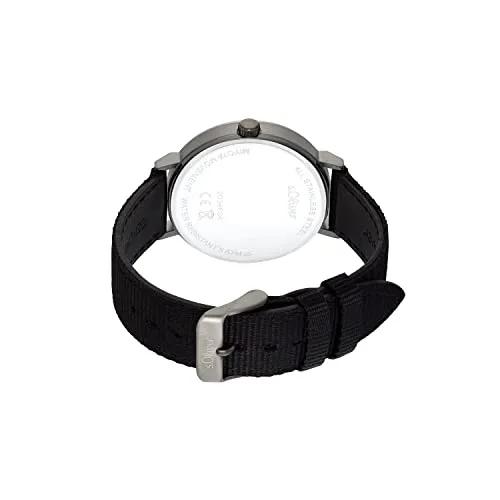 s.Oliver montre homme cuir gris quartz
