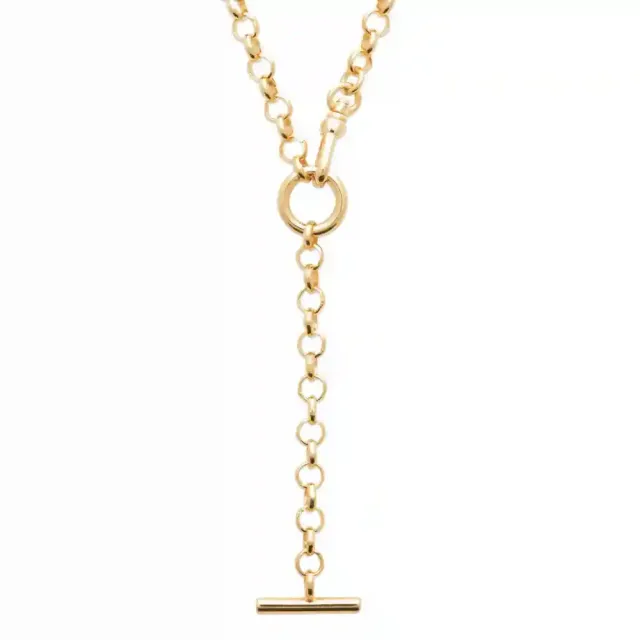 Oriana France cravate forçat collier plaqué or 18 carats mailles