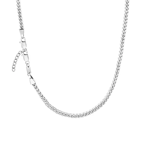 s.Oliver collier chaîne acier homme argent