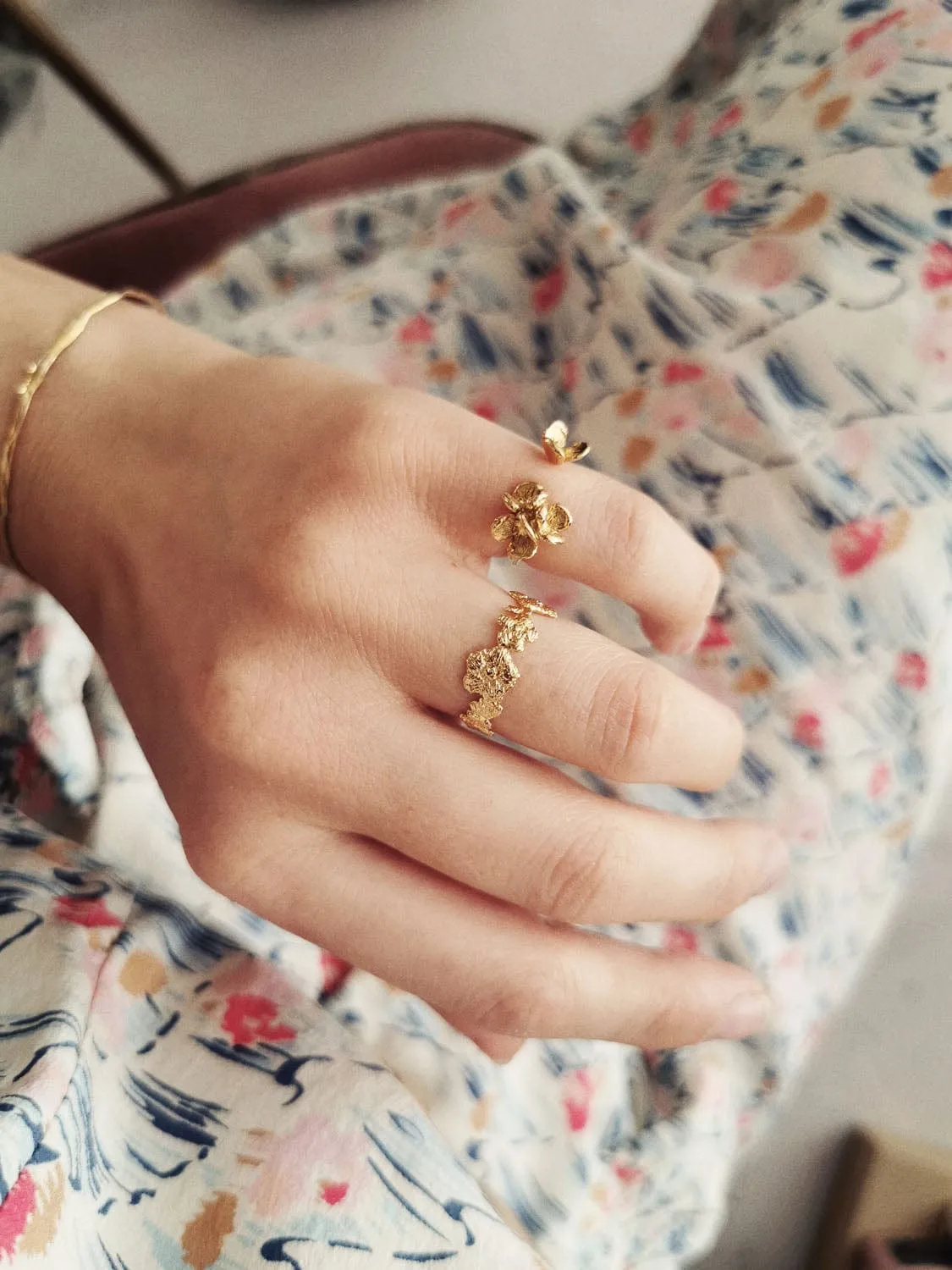 Elise Tsikis Elba bague réglable or jaune