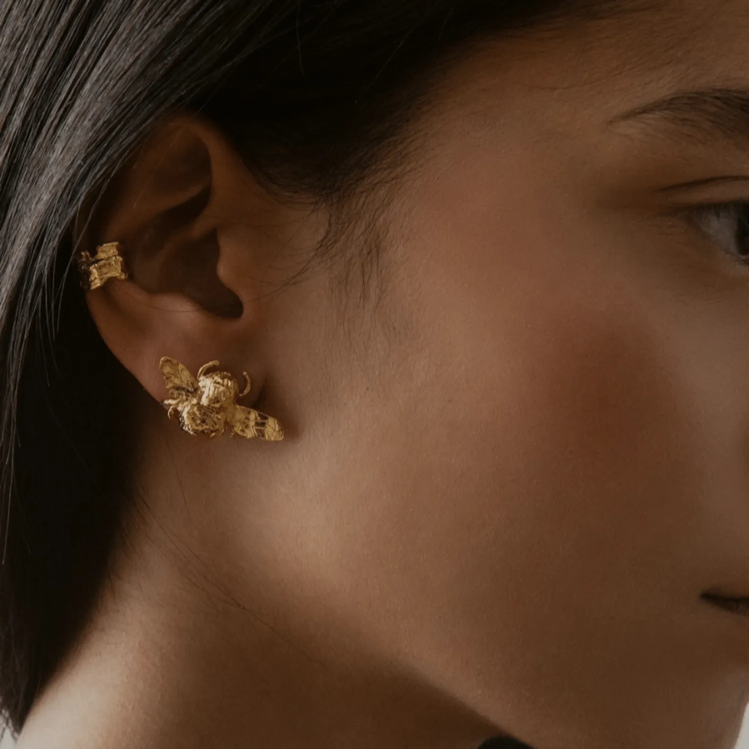 Elise Tsikis Abel boucles d'oreilles or jaune