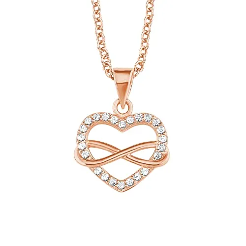 s.Oliver Cœur collier femme argent rosé zircone
