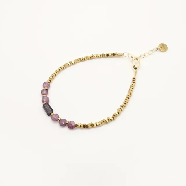 Cloralys Zélie bracelet 15 cm quartz rose doré