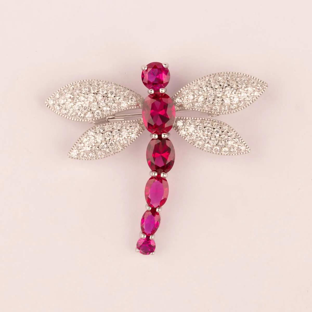 Ultima Edizione libellula zircons couleur broche