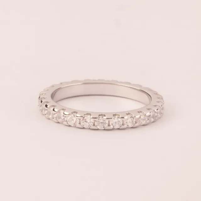 ULTIMA EDIZIONE Fedina bague éternité zircons 2 mm