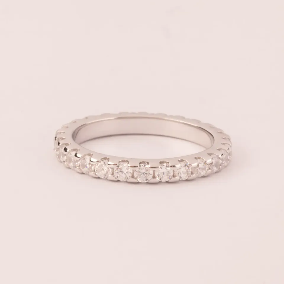 ULTIMA EDIZIONE Fedina bague éternité zircons 2 mm