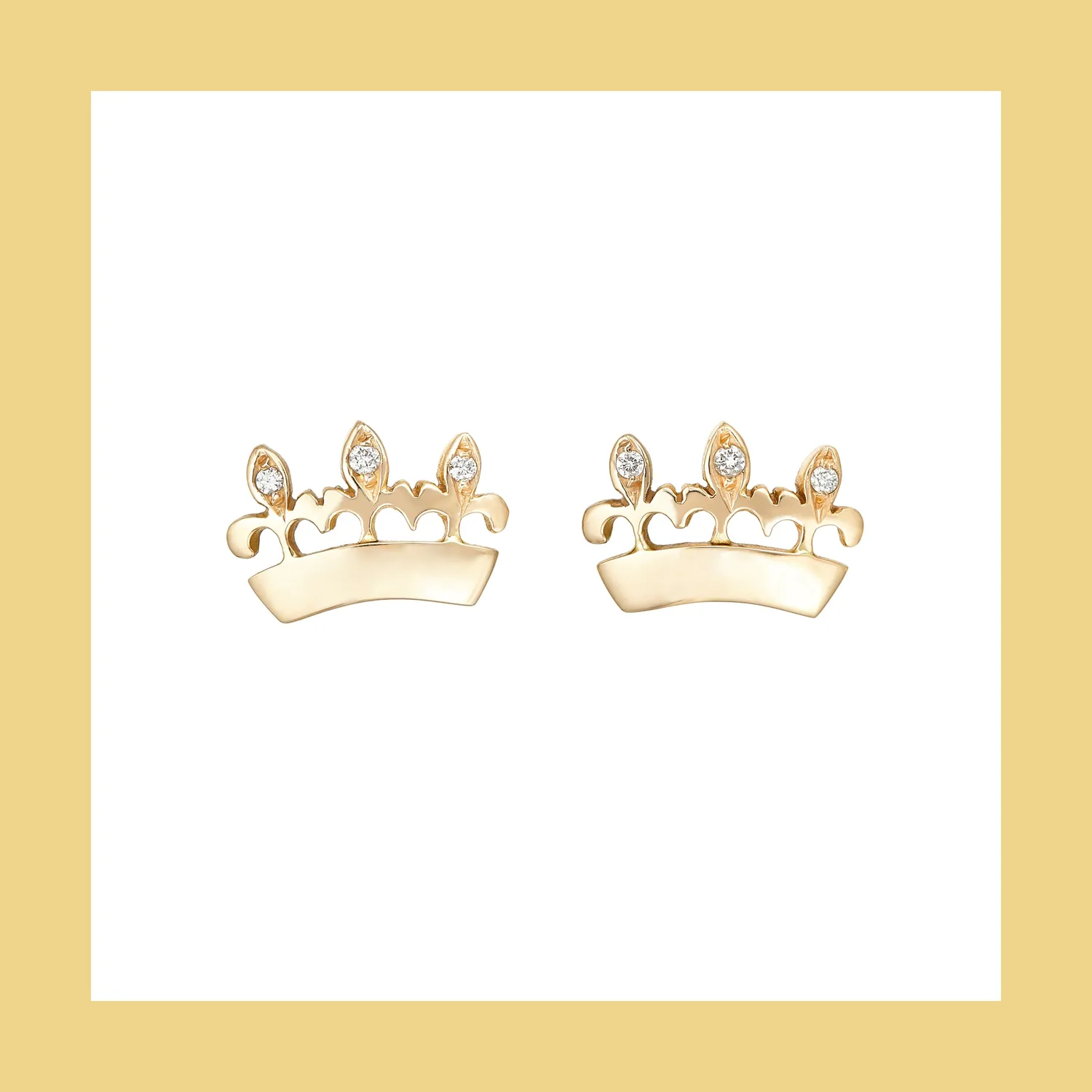 Lorella Tamberi Canal Bee Queen Crown boucles d'oreilles diamants