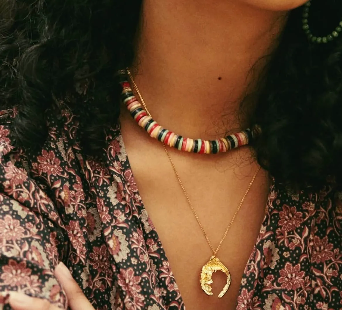 Elise Tsikis Felicitad collier citron doré 50 cm