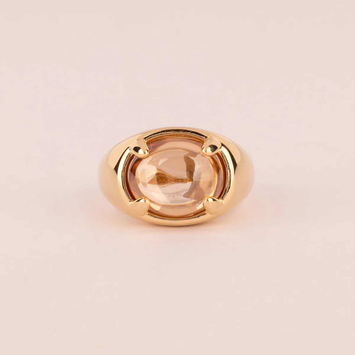 Ultima Edizione pierre ovale bague cabochon lisse