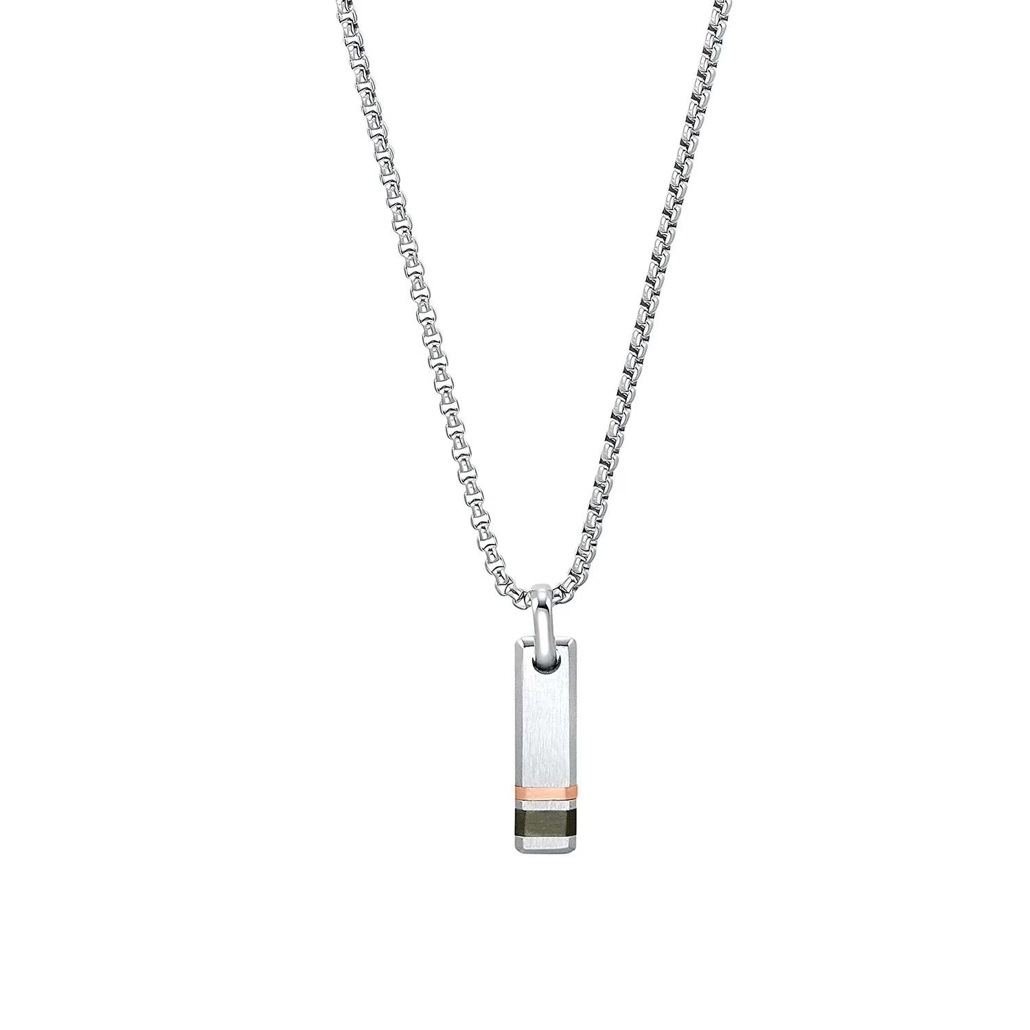 s.Oliver Silber collier homme acier inoxydable argenté