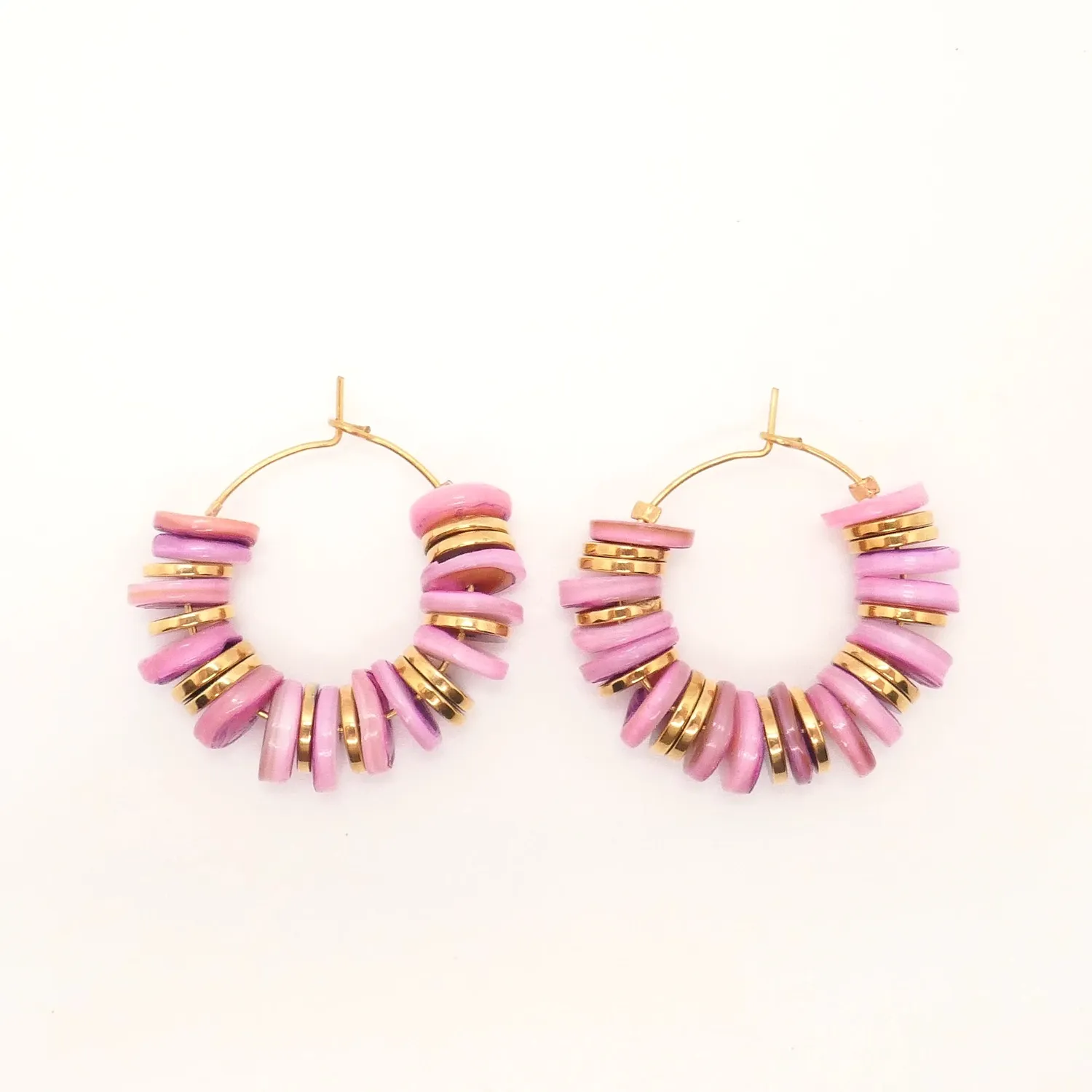 Cloralys Savana boucles d’oreilles créoles 2,5 cm rosé