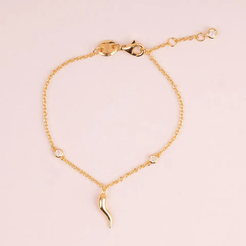Ultima Edizione Lucky Horn Lisse bracelet doré