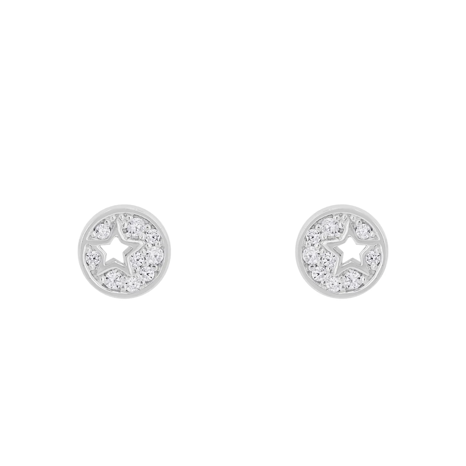 s.Oliver Étoile boucles d'oreilles fille argent blanc