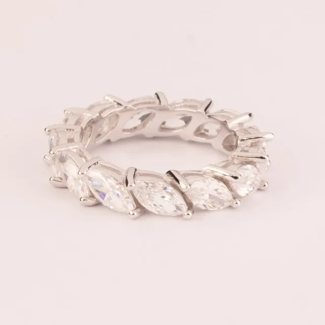 ULTIMA EDIZIONE marquise 7x4 bague tour complet éclat