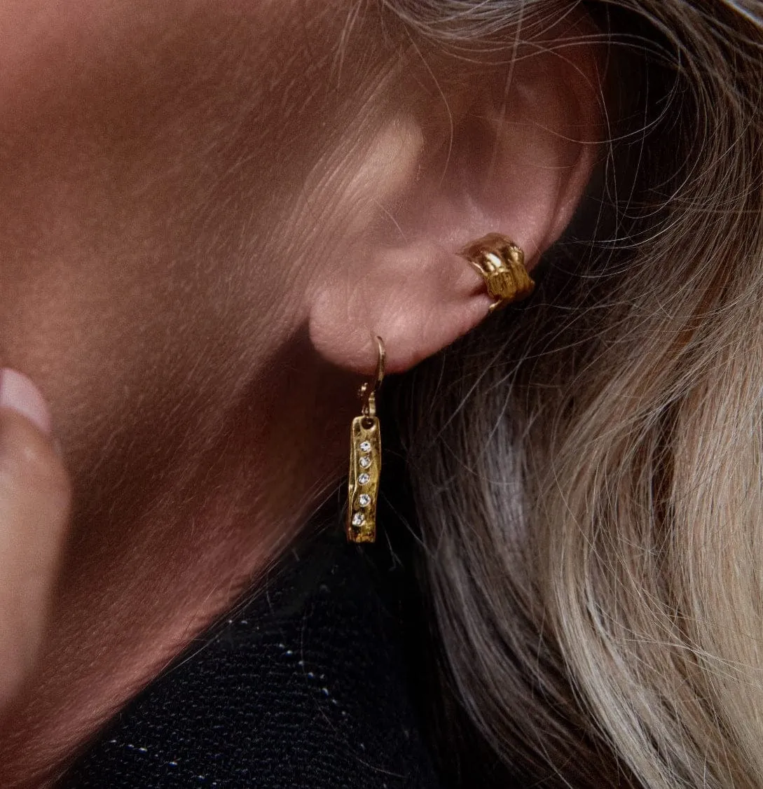 Elise Tsikis Lefkes boucles créoles cristaux or jaune