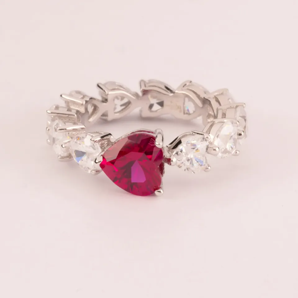 Ultima Edizione Cuori bague alliance cœurs couleur