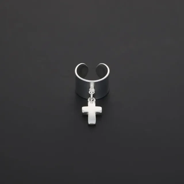Secret de Cuir N°141 bague croix plaqué argent