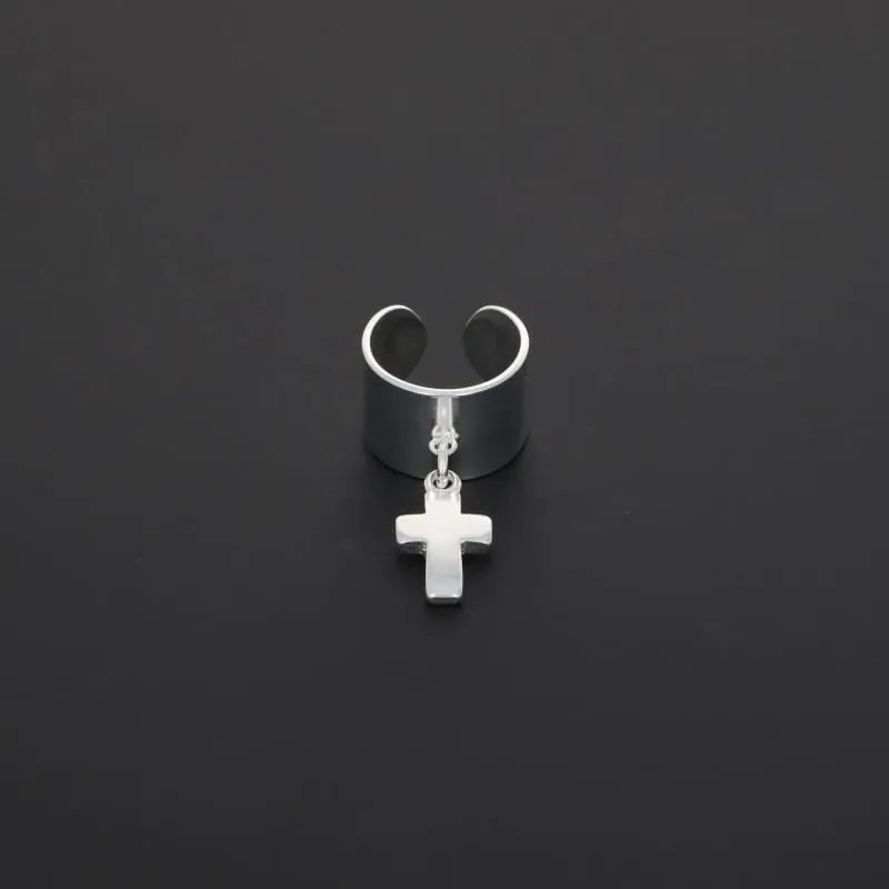 Secret de Cuir N°141 bague croix plaqué argent