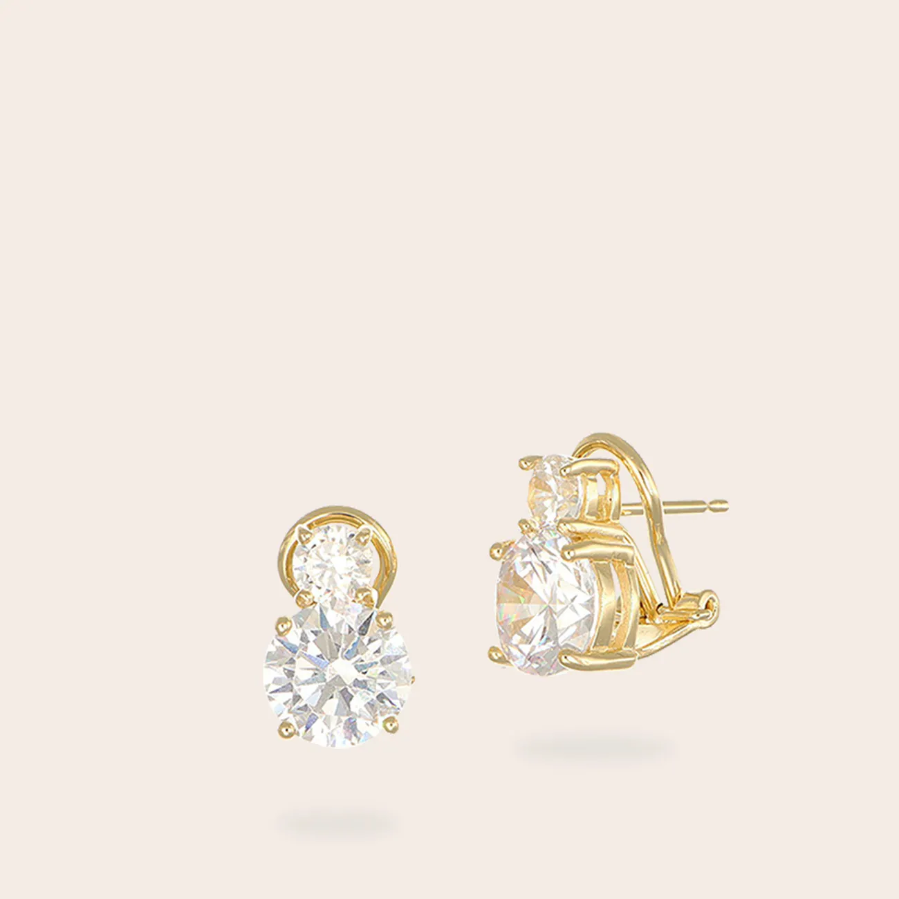 Ultima Edizione Double Zircon Brillant boucles d'oreilles