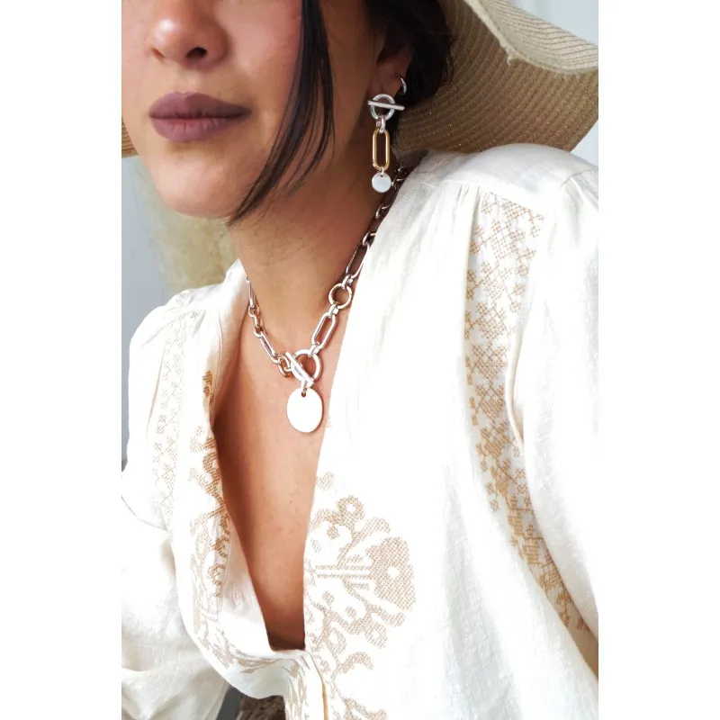 Secret de Cuir N°1606 boucles 196 bicolores pendantes