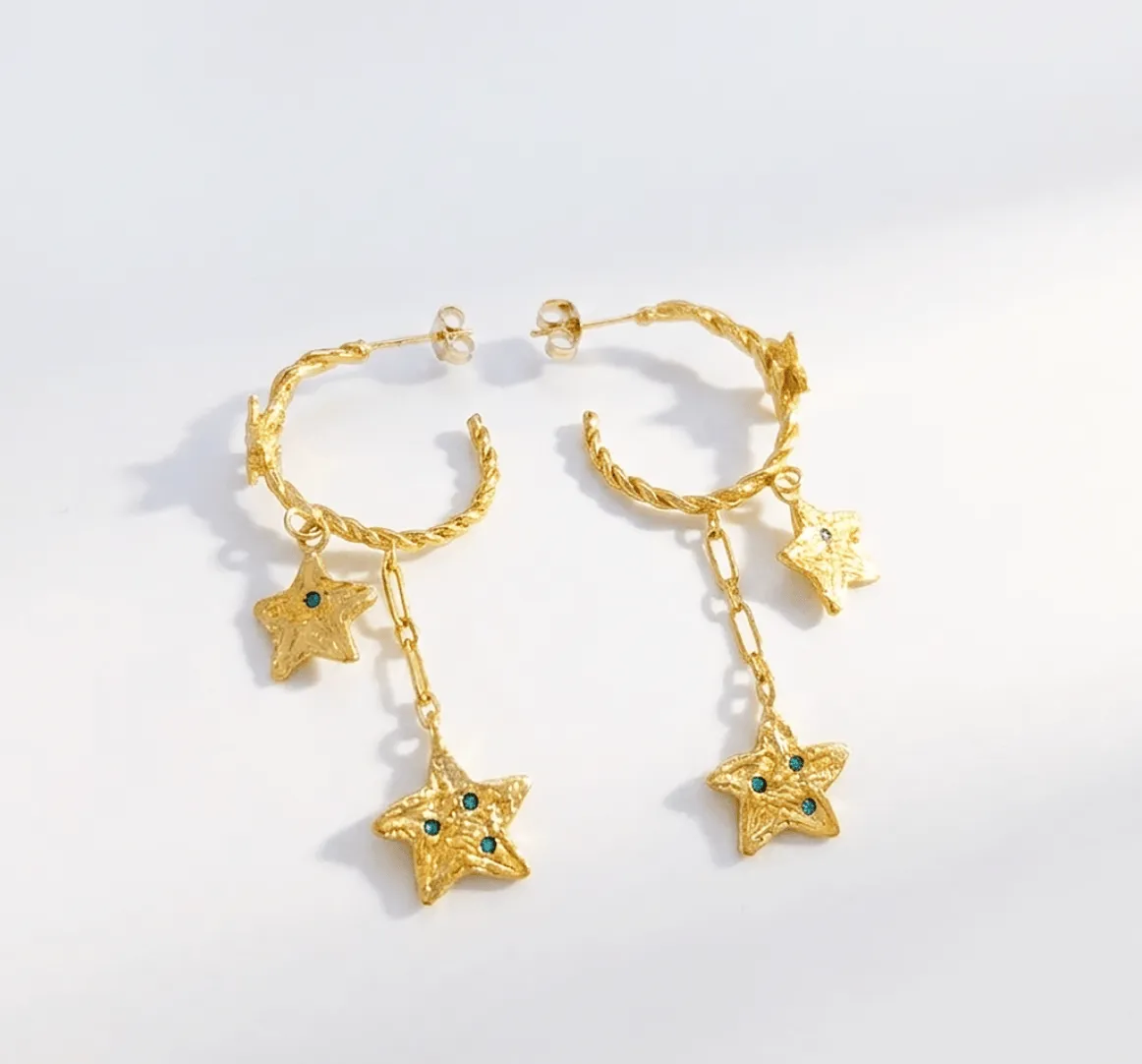 Elise Tsikis Amarillo boucles d'oreilles étoiles