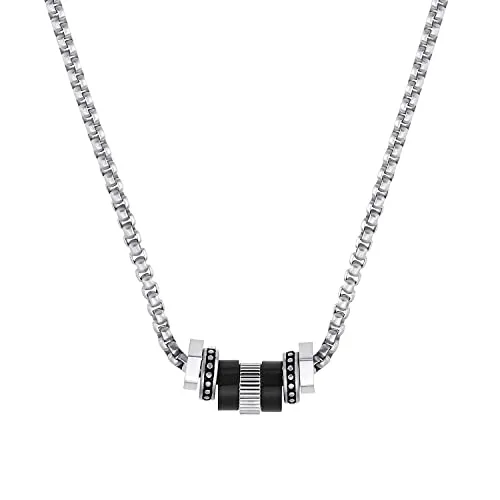s.Oliver Silber collier homme acier inoxydable argenté