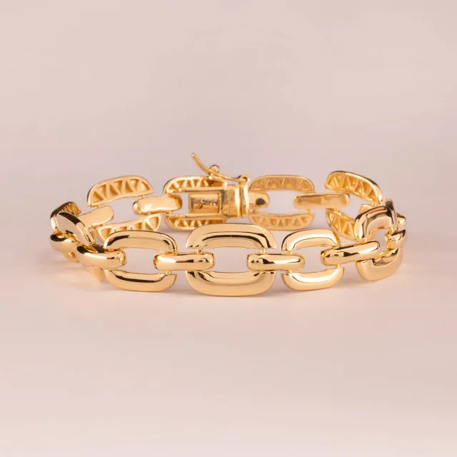 Ultima Edizione bracelet chaîne géométrique lisse