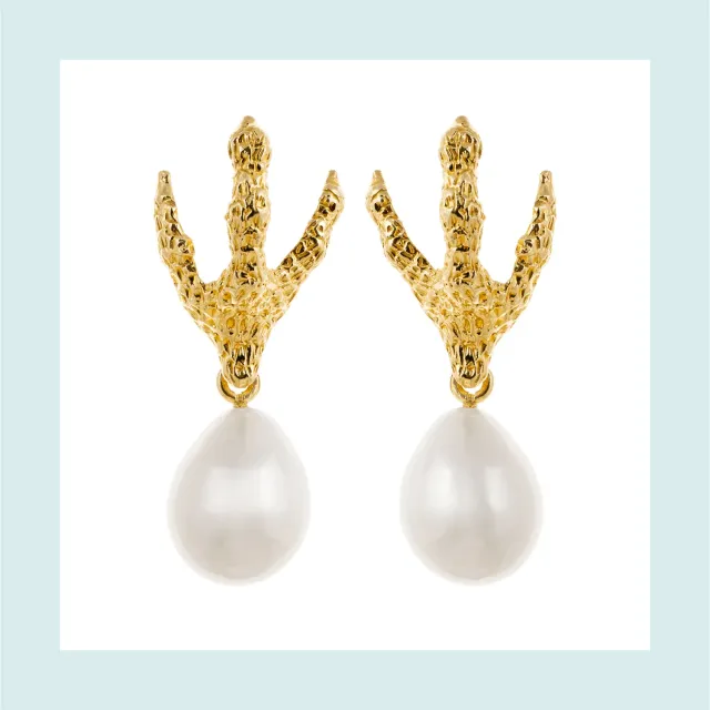 Lorella Tamberi Canal Artemis boucles oreilles griffe perle doré