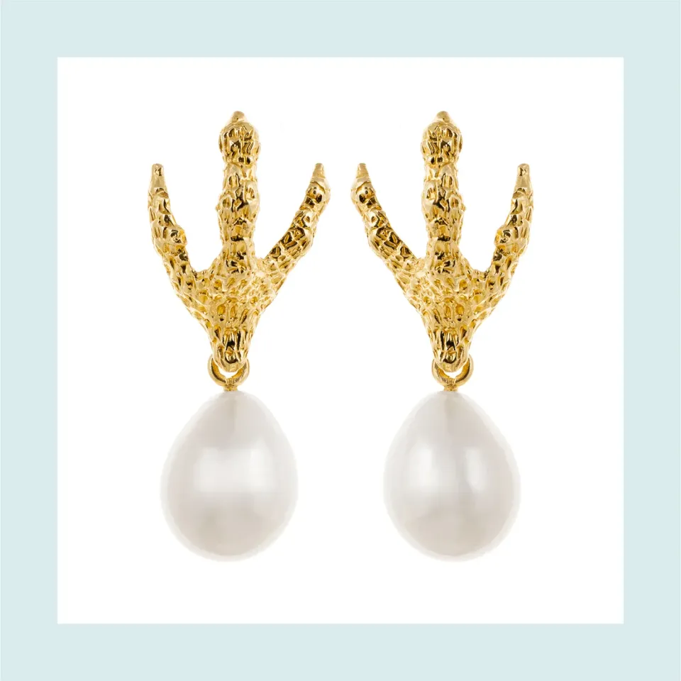 Lorella Tamberi Canal Artemis boucles oreilles griffe perle doré