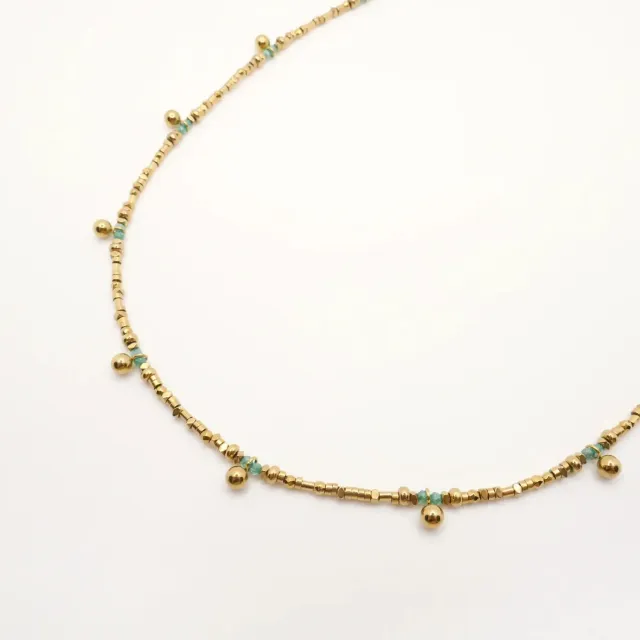 Cloralys Aliénor collier hématite turquoise 44 cm