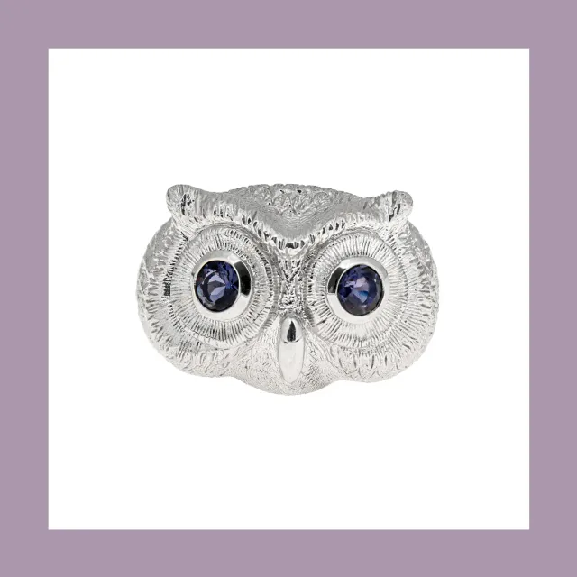 Lorella Tamberi Canal Artemis Eagle Owl bague iolite