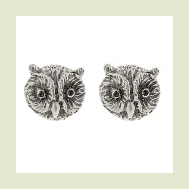 Lorella Tamberi Canal Artemis hibou boucles d’oreilles argenté