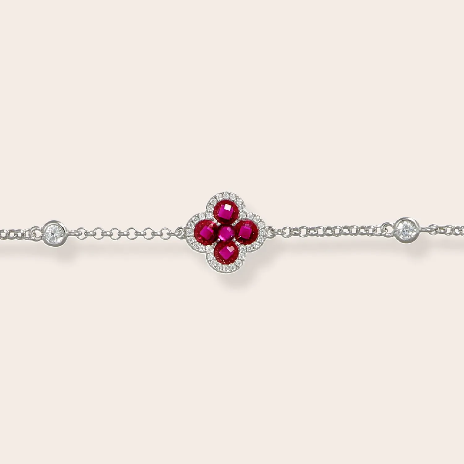 ULTIMA EDIZIONE fleur zircons colorés bracelet doré