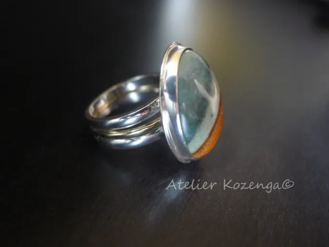 L'Atelier Kozenga Jaspe bague argent jaspe Madagascar