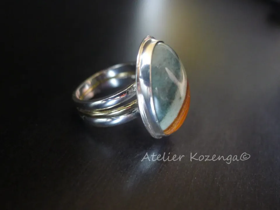 L'Atelier Kozenga Jaspe bague argent jaspe Madagascar