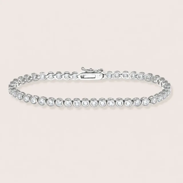 Ultima Edizione Tennis bracelet serti clos zircons