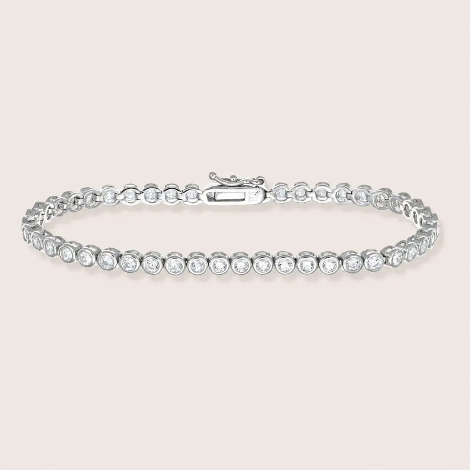 Ultima Edizione Tennis bracelet serti clos zircons