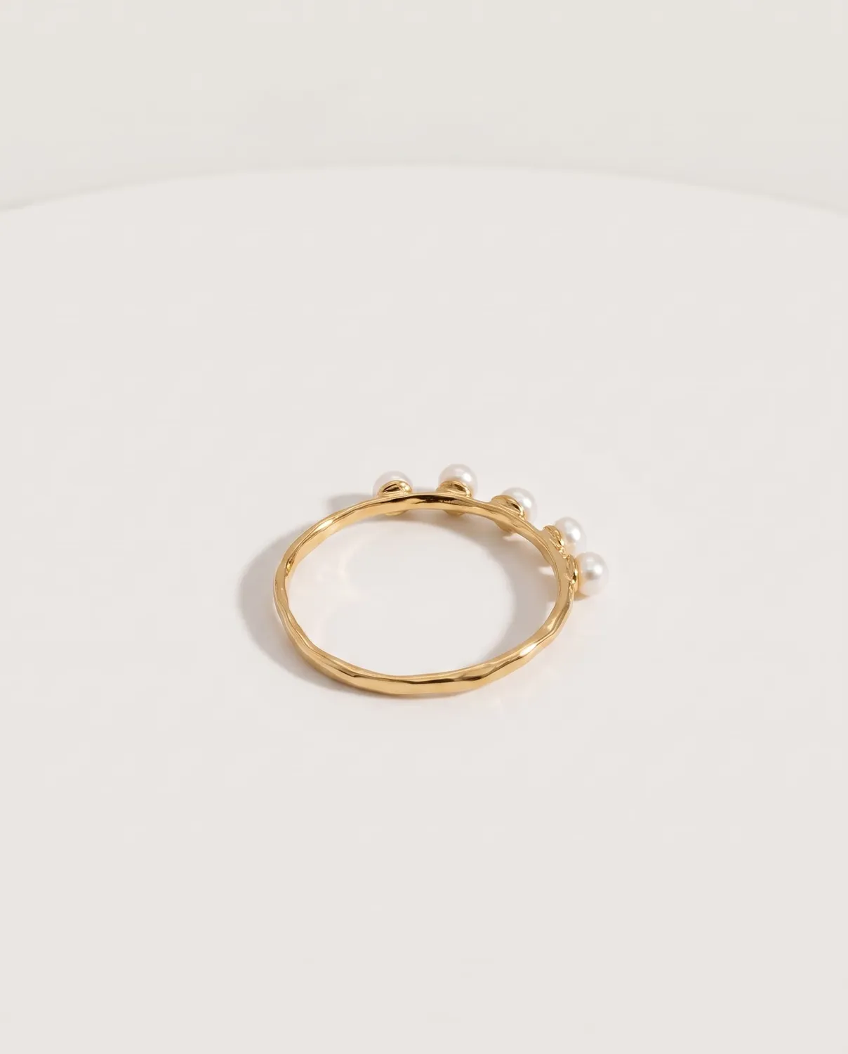 Elise Tsikis Plaka bague perle de culture doré taille 54