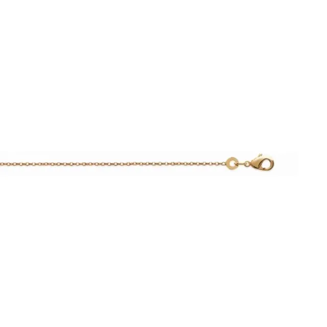 Oriana France chaîne forçat plaqué or 1,30 mm diamantée