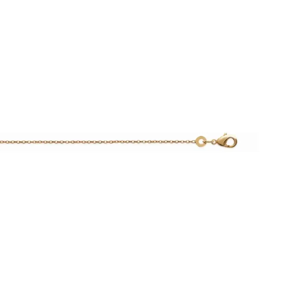 Oriana France chaîne forçat plaqué or 1,30 mm diamantée