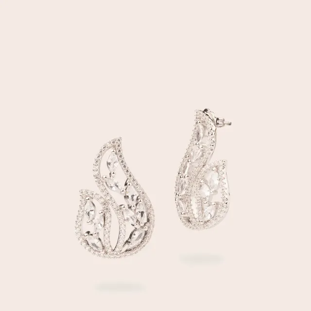 Ultima Edizione Pendente boucles d’oreilles zircones blancs fines
