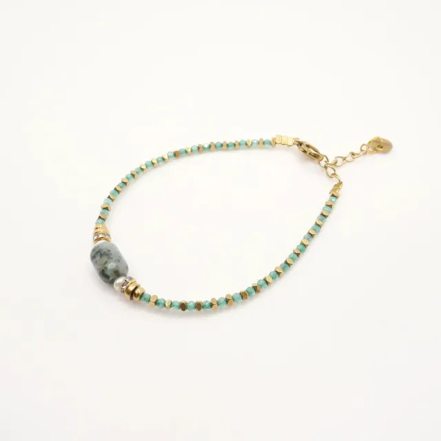 Cloralys Rym bracelet turquoise hématite dorée