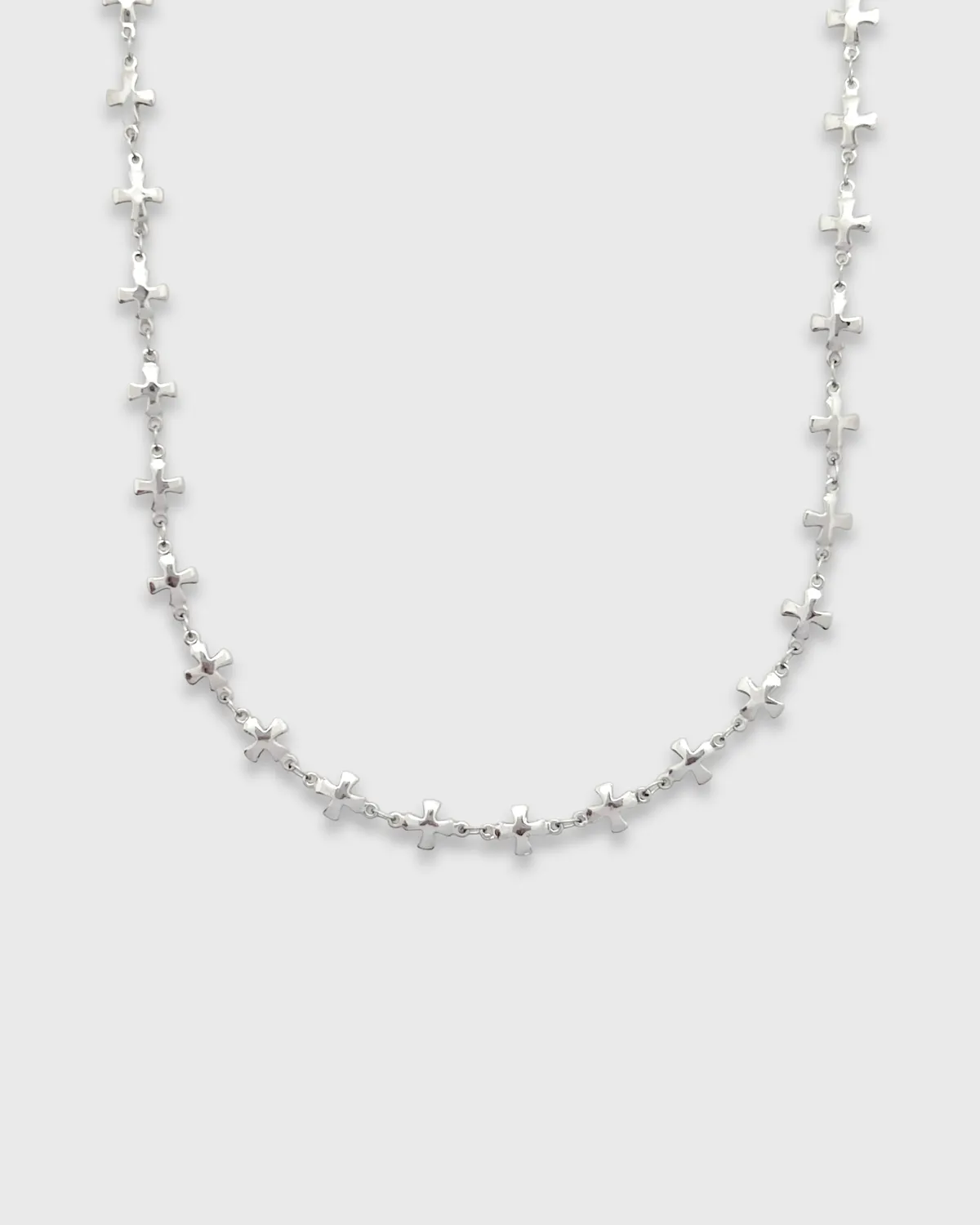 Elise Tsikis Kamari collier croix or jaune 45 cm