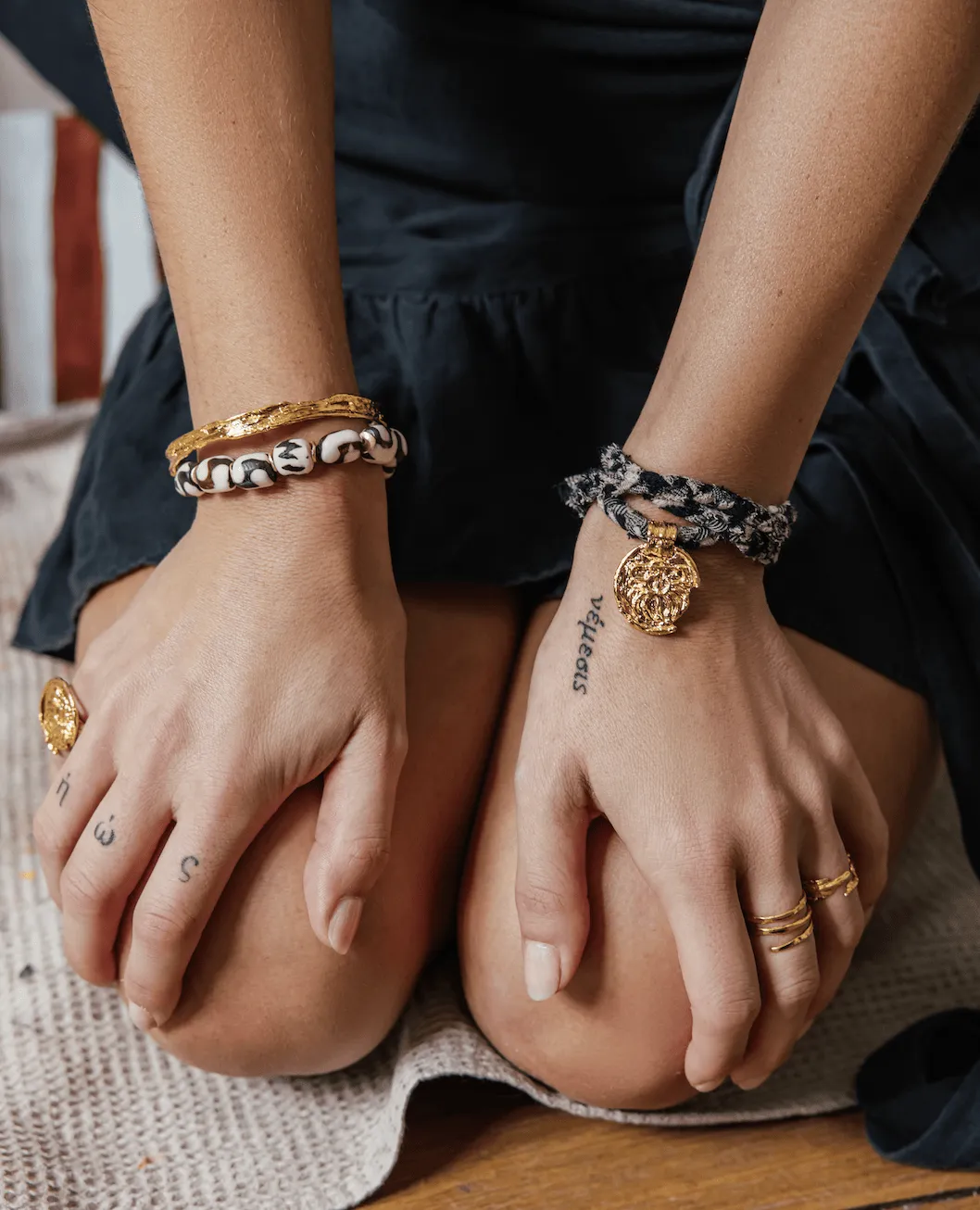 Elise Tsikis Eleftheria Ioannis collier vichy perles