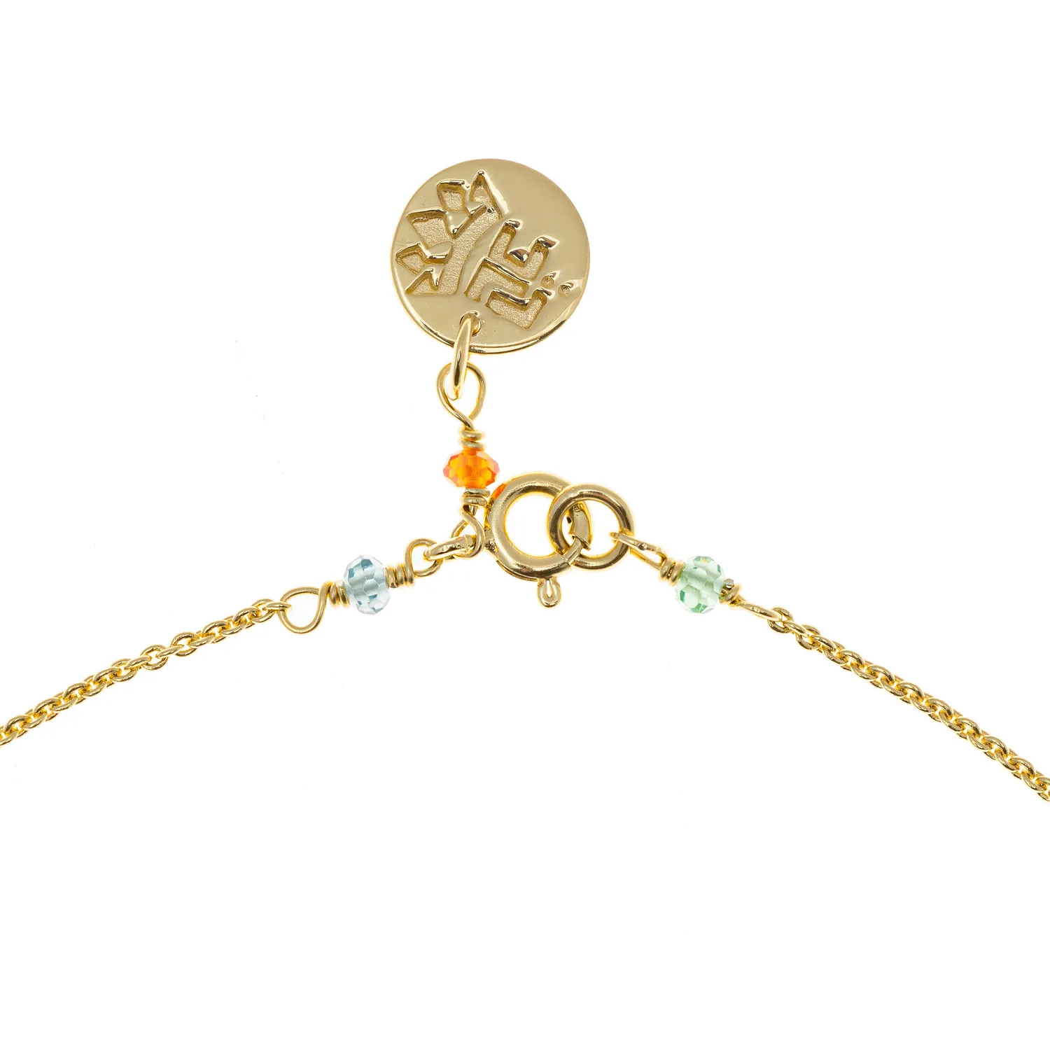 Lorella Tamberi Artemis Wing collier court zircons doré
