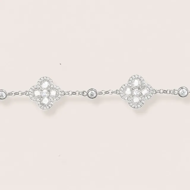 Ultima Edizione Fleurs bracelet zircons blancs