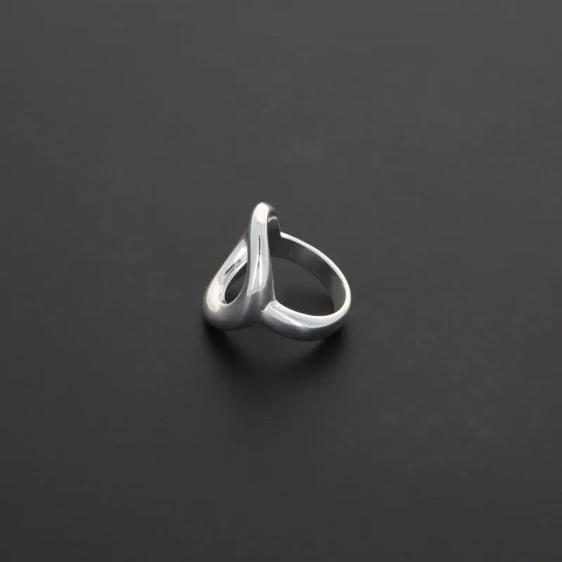 Secret de Cuir N°1304 bague cercle plaqué argent