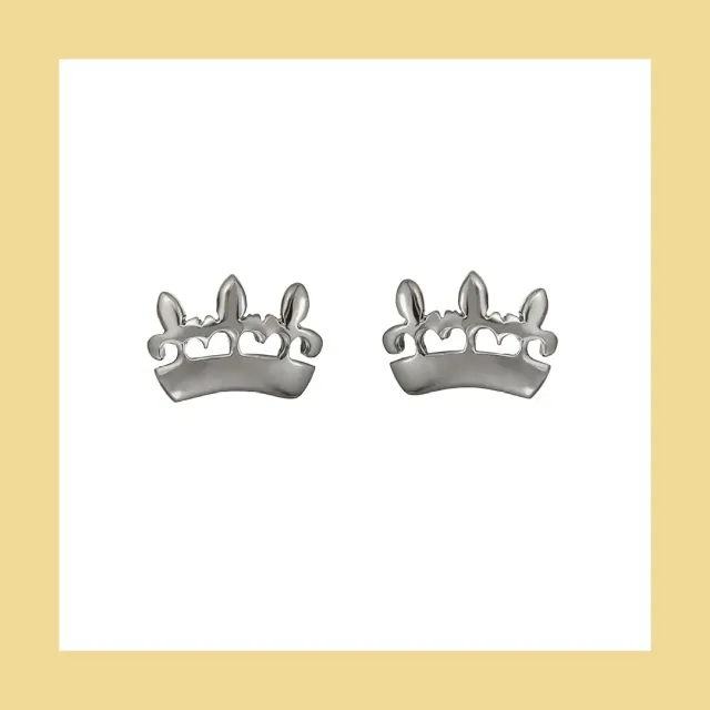 Lorella Tamberi Canal Bee Queen Crown boucles d'oreilles ruthénium