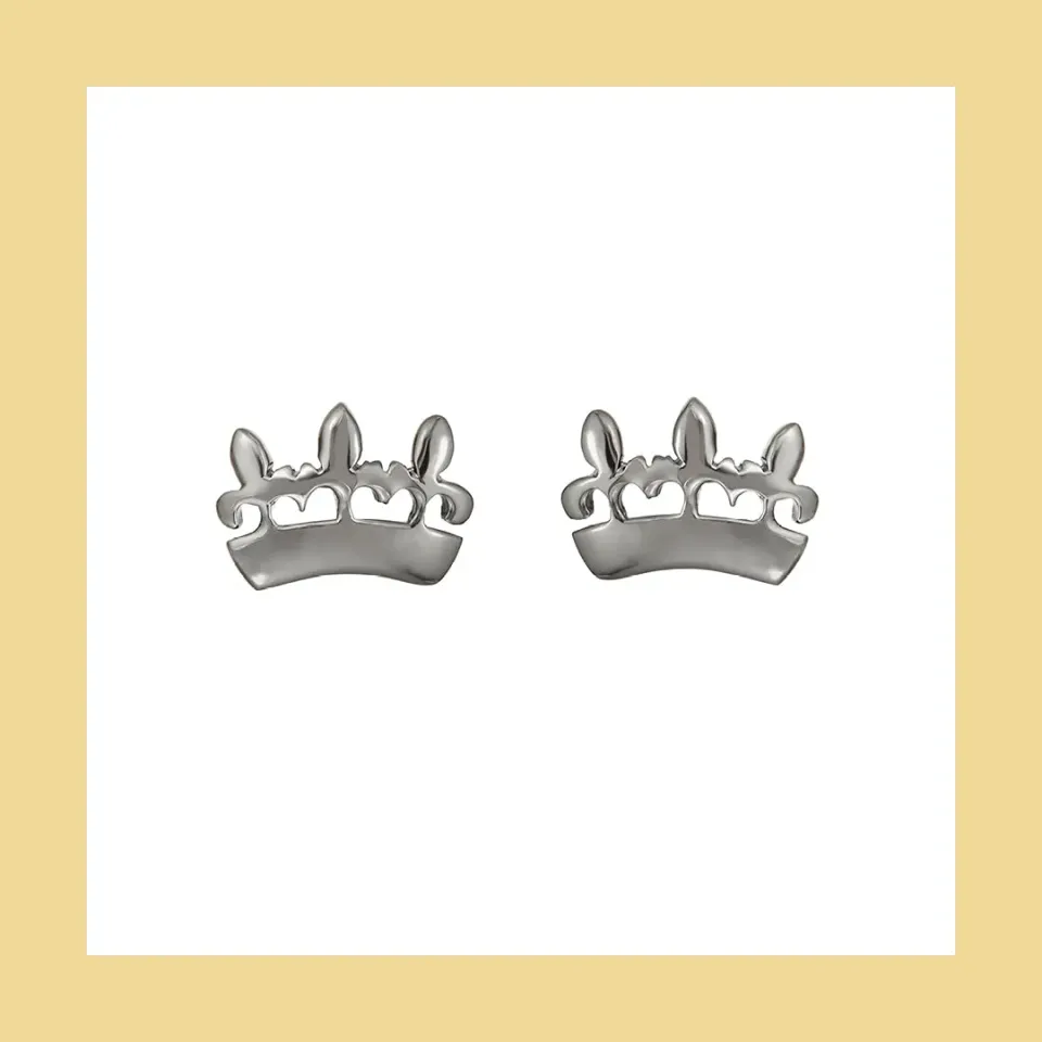 Lorella Tamberi Canal Bee Queen Crown boucles d'oreilles ruthénium