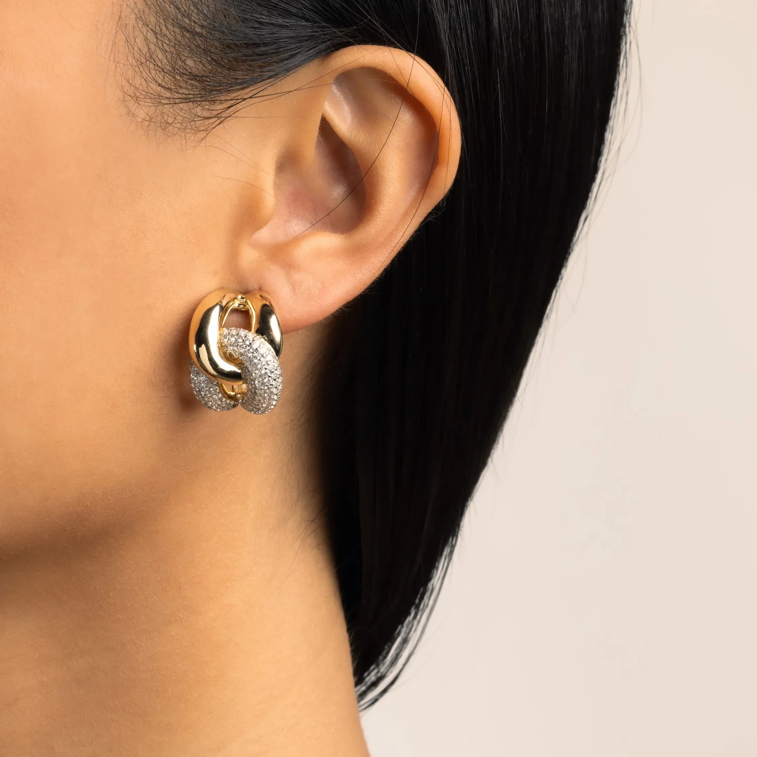 ULTIMA EDIZIONE noeud zircons boucles lobes